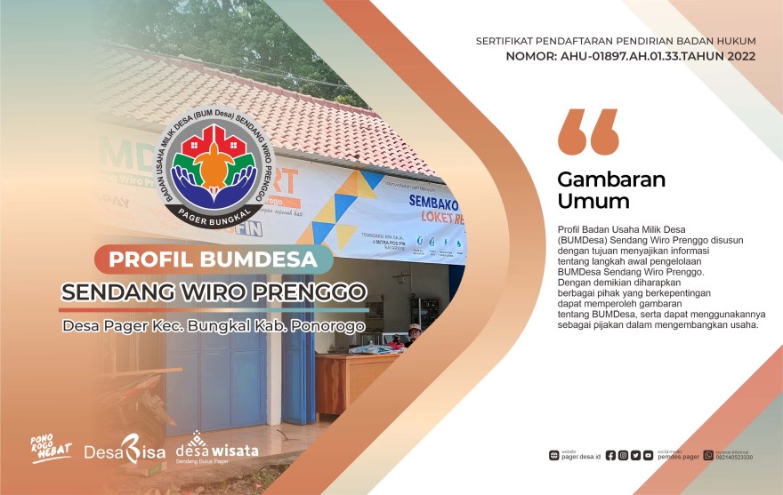 PROFIL BUM Desa SENDANG WIRO PRENGGO DESA PAGER