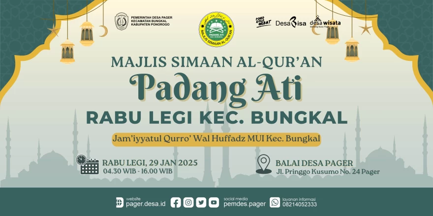 SEMANGAT TAK SURUT MESKI HUJAN, MAJLIS SIMAAN AL-QUR'AN "PADANG ATI" DIGELAR DI DESA PAGER
